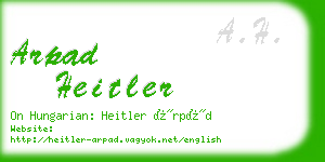 arpad heitler business card